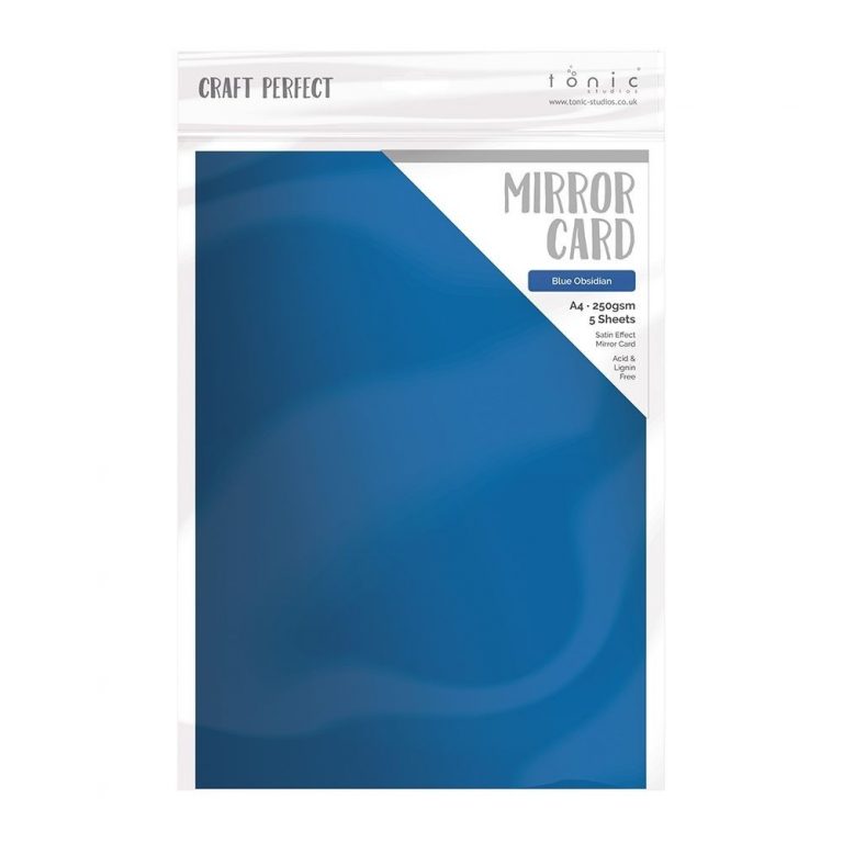 Tonic Studios Cartoncino Mirror A4 1fg Satin Blue Obsidian