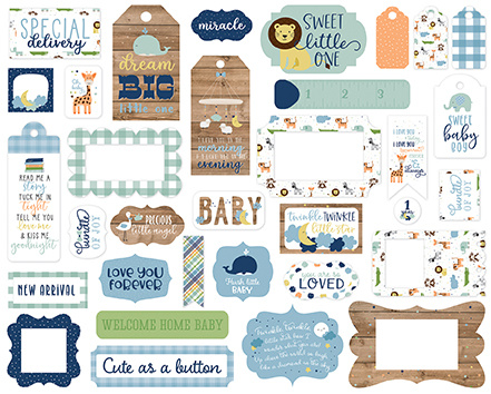 Echo Park "Baby Boy" Frames & Tags - immagine 3