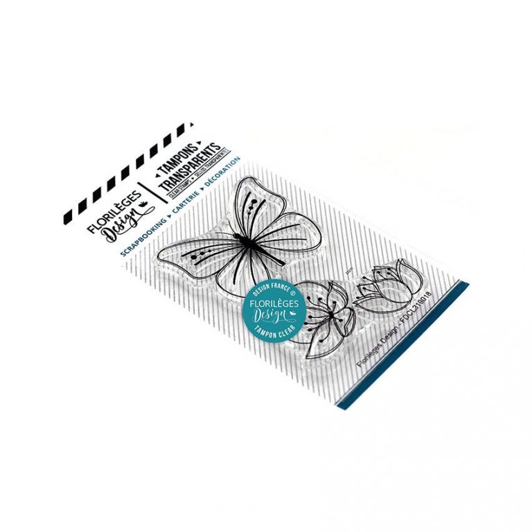 Florileges Design Timbro "Papillon Et Fleurs"