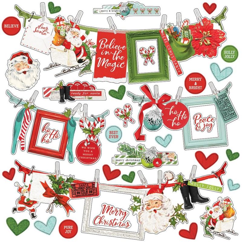 Simple Stories "Simple Vintage North Pole" 12×12 Banners Stickers