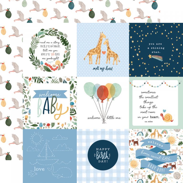 Echo Park "Welcome Baby Boy" 6x6" Paper Pad - immagine 7