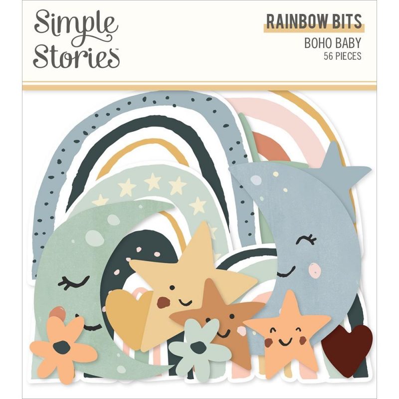 Simple Stories Boho Baby Bits & Pieces Rainbow