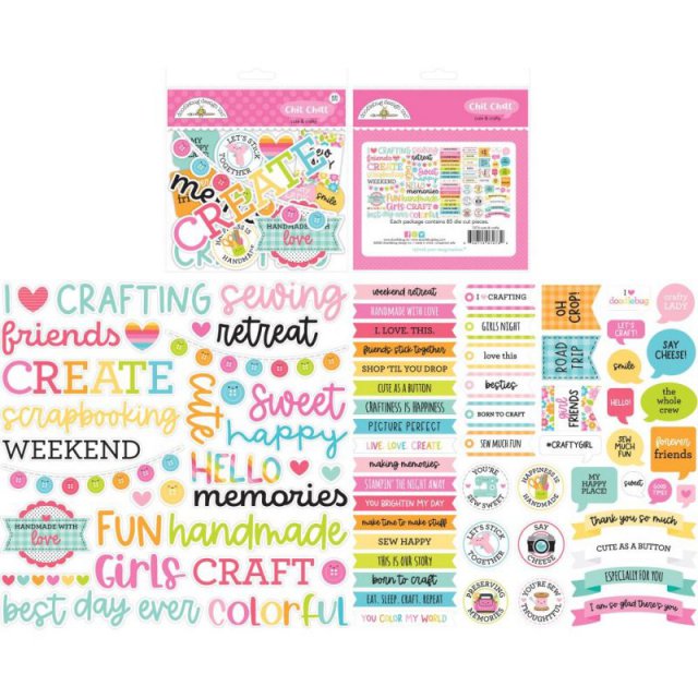 Doodlebug Cute & Crafty Chit Chat 85pz