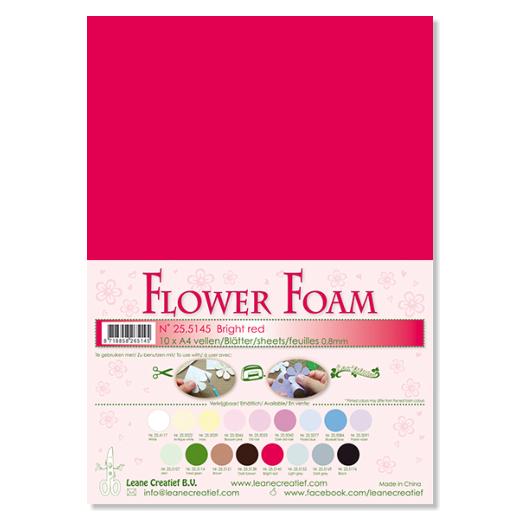 Leane Creatief Flower Foam A4 Bright Red