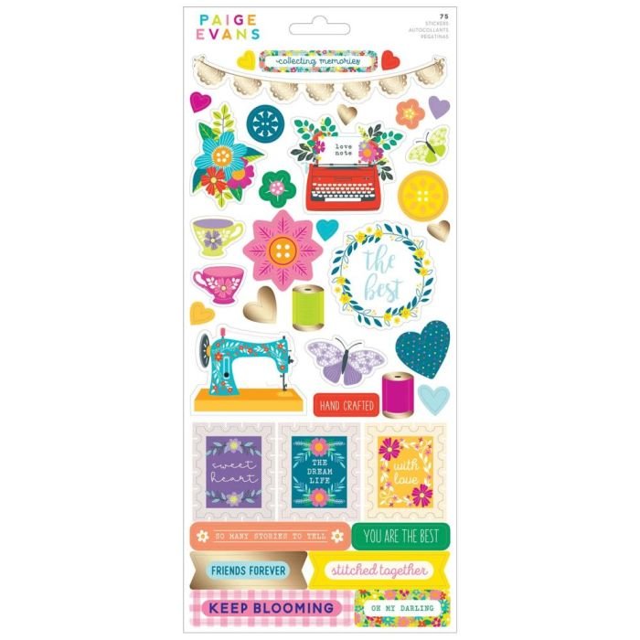 American Crafts Chipboard Stickers Splendid Paige Evans