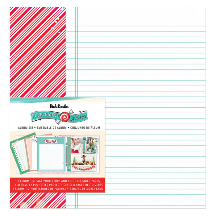 American Crafts Vicki Boutin Peppermint Kisses 6x8" Album Set