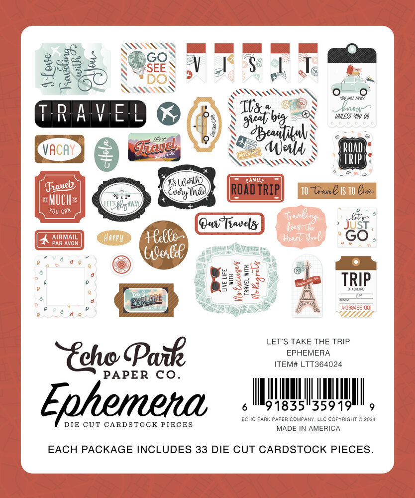 Echo Park Let's Take The Trip Ephemera - immagine 2