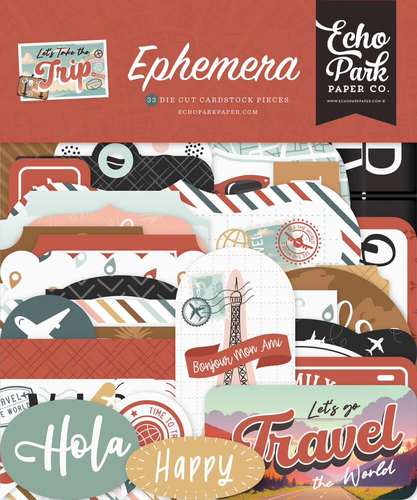 Echo Park Let's Take The Trip Ephemera